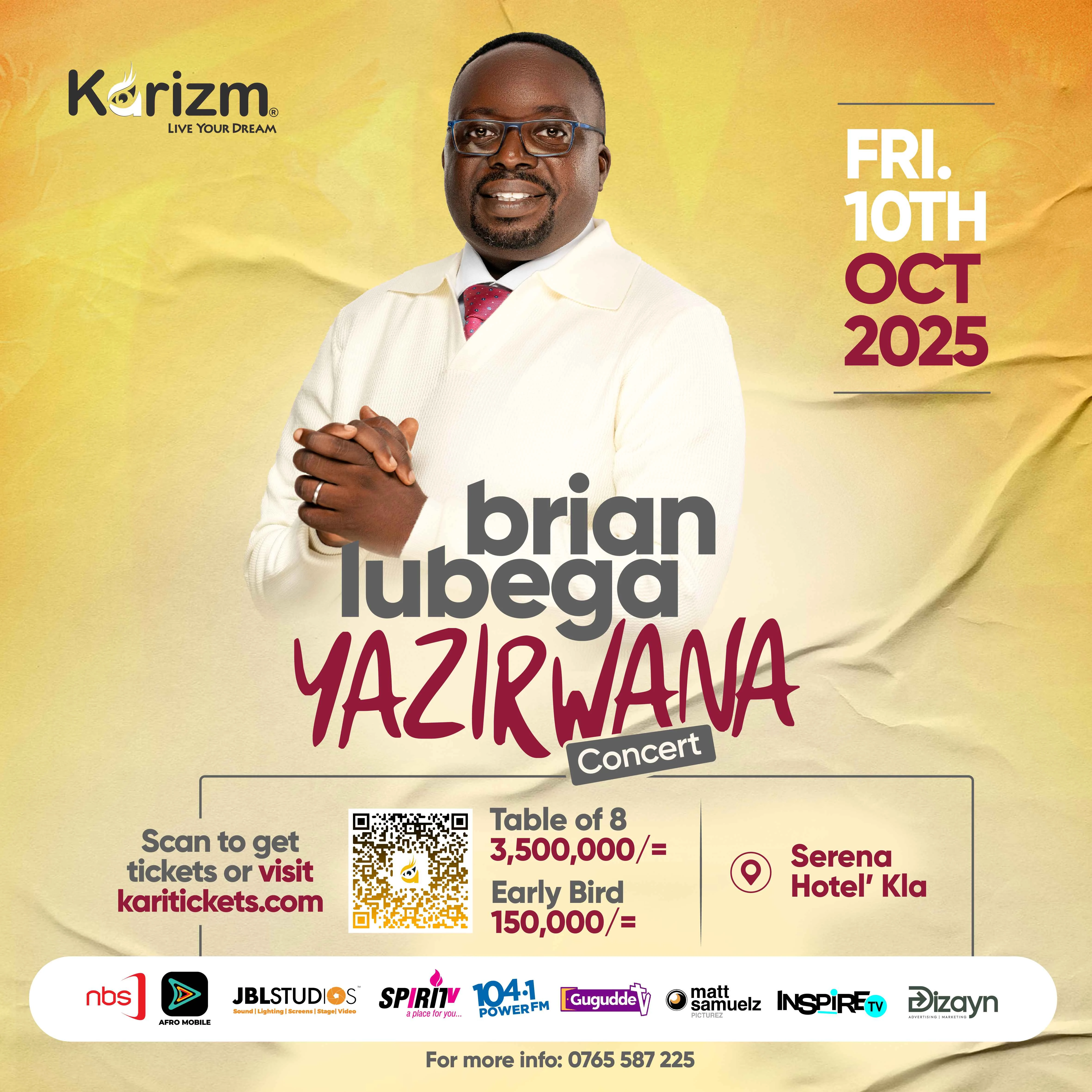 Experience Spiritual Revival: Pastor Brian Lubega Hosts The Yazirwana Concert at Kampala Serena Hotel