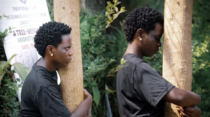 Ariokot Faith Breaks The Record For The Longest Tree Hug In History.